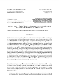 Body on the Web &ndash; (Cyber)world of People with Eating Disorders in the Context of Somatic Discourse