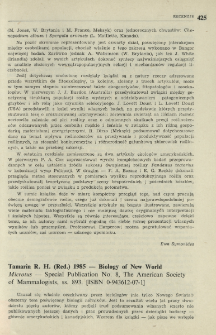 Tamarin R. H. (Red.) 1985 - Biology of New World Microtus - Special Publication No. 8, The American Society of Mammalogists, ss. 893. [ISBN 0-943612-07-1]
