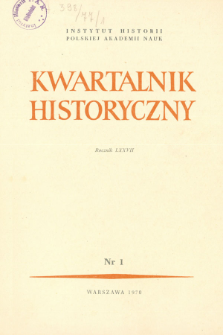 Kwartalnik Historyczny R. 77 nr 1 (1970), Recenzje