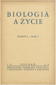 Biologia a Życie Z. 3 R. I.