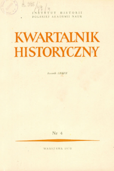 Kwartalnik Historyczny R. 77 nr 4 (1970), Listy do redakcji