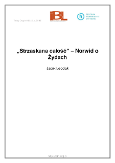 "Strzaskana całość" - Norwid o Żydach