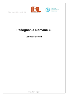 Pożegnanie Romana Z.