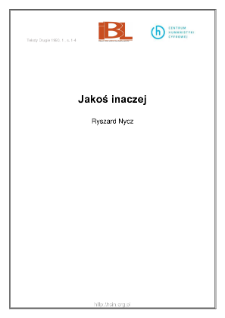 Jakoś inaczej