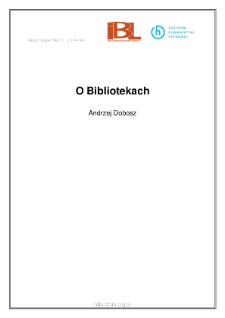 O Bibliotekach