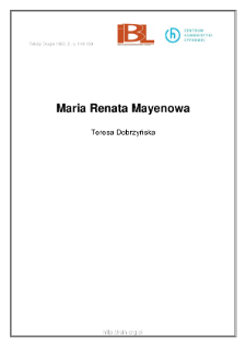 Maria Renata Mayenowa