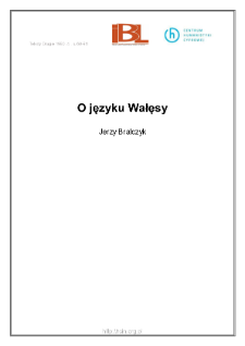 O języku Wałęsy