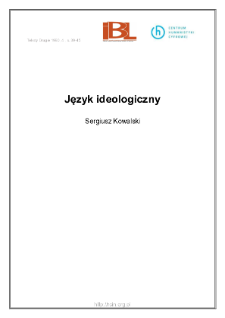 Język ideologiczny