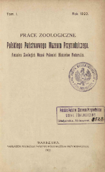 Prace Zoologiczne Polskiego Państwowego Muzeum Przyrodniczego ; t. 1 - Spis treści