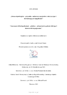 Assessment of the hypothalamic-pituitary-adrenal axis in patients with type 1 diabetes with hypoglycemia