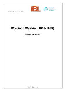 Wojciech Wyskiel (1948-1989)