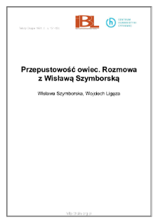 Przepustowość owiec. Rozmowa z Wisławą Szymborską