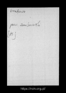Stare Grabowo. Files of Zambrow district in the Middle Ages. Files of Historico-Geographical Dictionary of Masovia in the Middle Ages