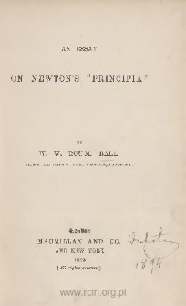 An essay on Newton's "Principia"
