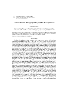 A review of faunistic bibliography relating to spiders (Aranae) in Poland