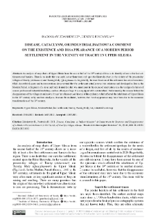 Disease, Cataclysm, or Industrialisation? A Comment on the Existence and Disappearance of a Modern Period Settlement in the Vicinity of Trachy in Upper Silesia