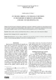 On Crosses, Shrines, and Cholera Cemeteries in the Parishes of Mierzyn and Rozprza, Ł&oacute;dzkie Voivodeship (Poland)