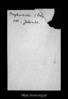 Przyborowie. Files of Ostrow Mazowiecka district in the Middle Ages. Files of Historico-Geographical Dictionary of Masovia in the Middle Ages