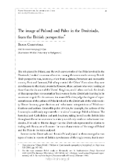 The Image of Poland and Poles in the Dymitriads from the British perspective
