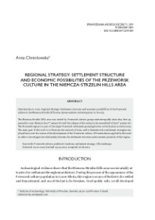 Regional strategy: settlement structure and economic possibilities of the Przeworsk culture in the Niemcza-Strzelin Hills area