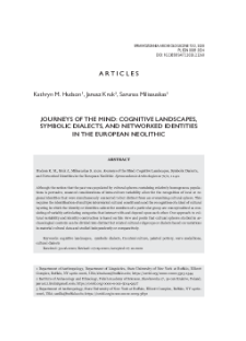 Journeys of the Mind: Cognitive Landscapes, Symbolic Dialects, and Networked Identities in the European Neolithic