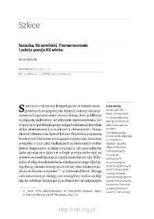 Szczuka, Strzemiński, Themersonowiei polska poezja XX wieku