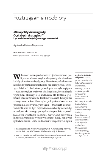 Mikropolityki awangardy. O &bdquo;słabych strategiach&rdquo; i paradoksach (nie)zaangażowania
