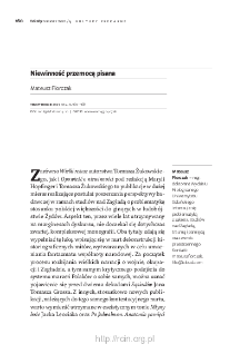 Niewinność przemocą pisana