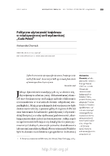 Polityczna użyteczność krajobrazu w międzywojennej serii wydawniczej &bdquo;Cuda Polski&rdquo;