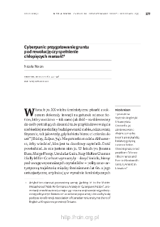Cyberpunk: przygotowanie gruntu pod rewolucję czy spełnienie chłopięcych marzeń?