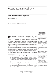 Mallarm&eacute; i Val&eacute;ry zn&oacute;w po polsku