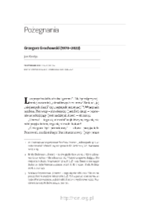 Pożegnania - Grzegorz Grochowski (1970-2022)