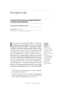 Ludowość niewzruszona: Europa Wschodnia w spojrzeniu podr&oacute;żnik&oacute;w