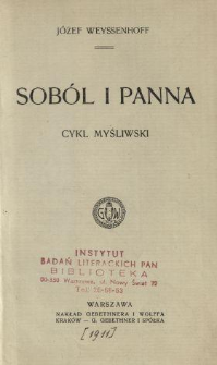 Sob&oacute;l i panna : cykl myśliwski