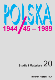 Polska 1944/45-1989 : studia i materiały, 20 (2022), Recenzje