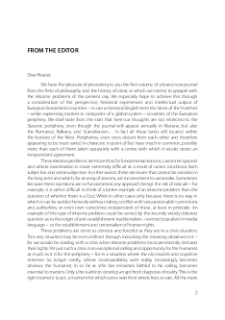 Volume 1. The Presence of Ideologies. From the Editor