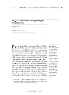 Europa Themerson&oacute;w &ndash; rewizja kartografii nowoczesności