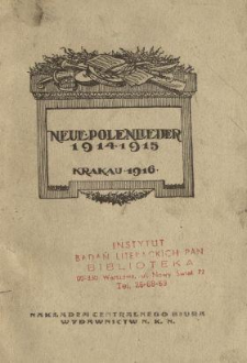 Neue Polenlieder 1914-1915. Bd. 1