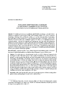 Podlaskie cmentarzyska z grobami w obstawach kamiennych w świetle wynik&oacute;w badań interdyscyplinarnych