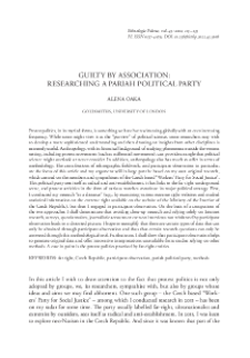 Guilty by Association: Researching a Pariah Political Party