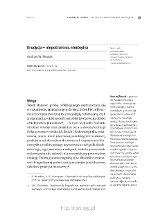 Erudycja &ndash; niepotrzebna, niezbędna