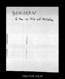 Bonisław. Files of Bielsk district in the Middle Ages. Files of Historico-Geographical Dictionary of Masovia in the Middle Ages