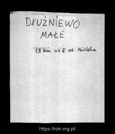 Dłużniewo Małe. Files of Bielsk district in the Middle Ages. Files of Historico-Geographical Dictionary of Masovia in the Middle Ages