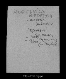 Mogielnica-Biedrzych. Files of Bielsk district in the Middle Ages. Files of Historico-Geographical Dictionary of Masovia in the Middle Ages