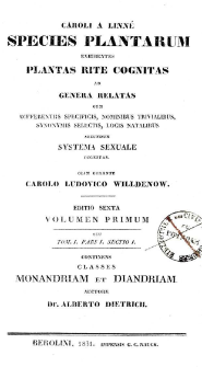 Species plantarum. T. 1, ps 1, sect. 1