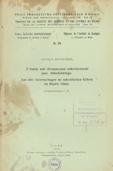Prace Towarzystwa Przyjaci&oacute;ł Nauk w Wilnie. Travaux de la Soci&eacute;t&eacute; des Sciences et de Lettres de Wilno. Classe des sciences math&eacute;matiques et naturelles Wydział Nauk Matematycznych i Przyrodniczych. =