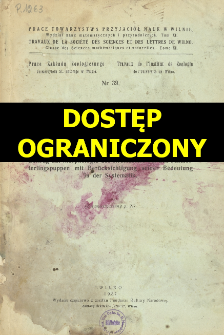 Prace Towarzystwa Przyjaci&oacute;ł Nauk w Wilnie. Travaux de la Soci&eacute;t&eacute; des Sciences et de Lettres de Wilno. Classe des sciences math&eacute;matiques et naturelles Wydział Nauk Matematycznych i Przyrodniczych. =