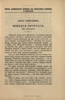 Wieszcz-patryota : szkic jubileuszowy