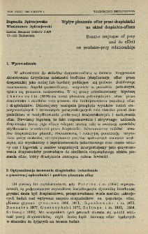 Wpływ płoszenia ofiar przez drapieżniki na układ drapieżca-ofiara