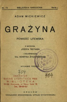 Grażyna : powieść litewska